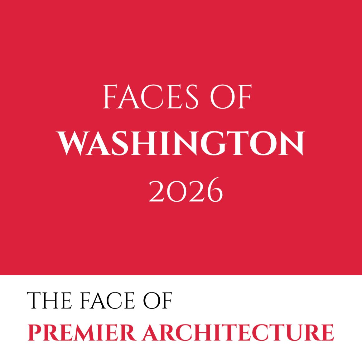 BITARCHITECTS NAMED THE FACE OF PREMIER ARCHITECTURE IN FACES OF WASHINGTON 2026 BY WASHINGTONIAN